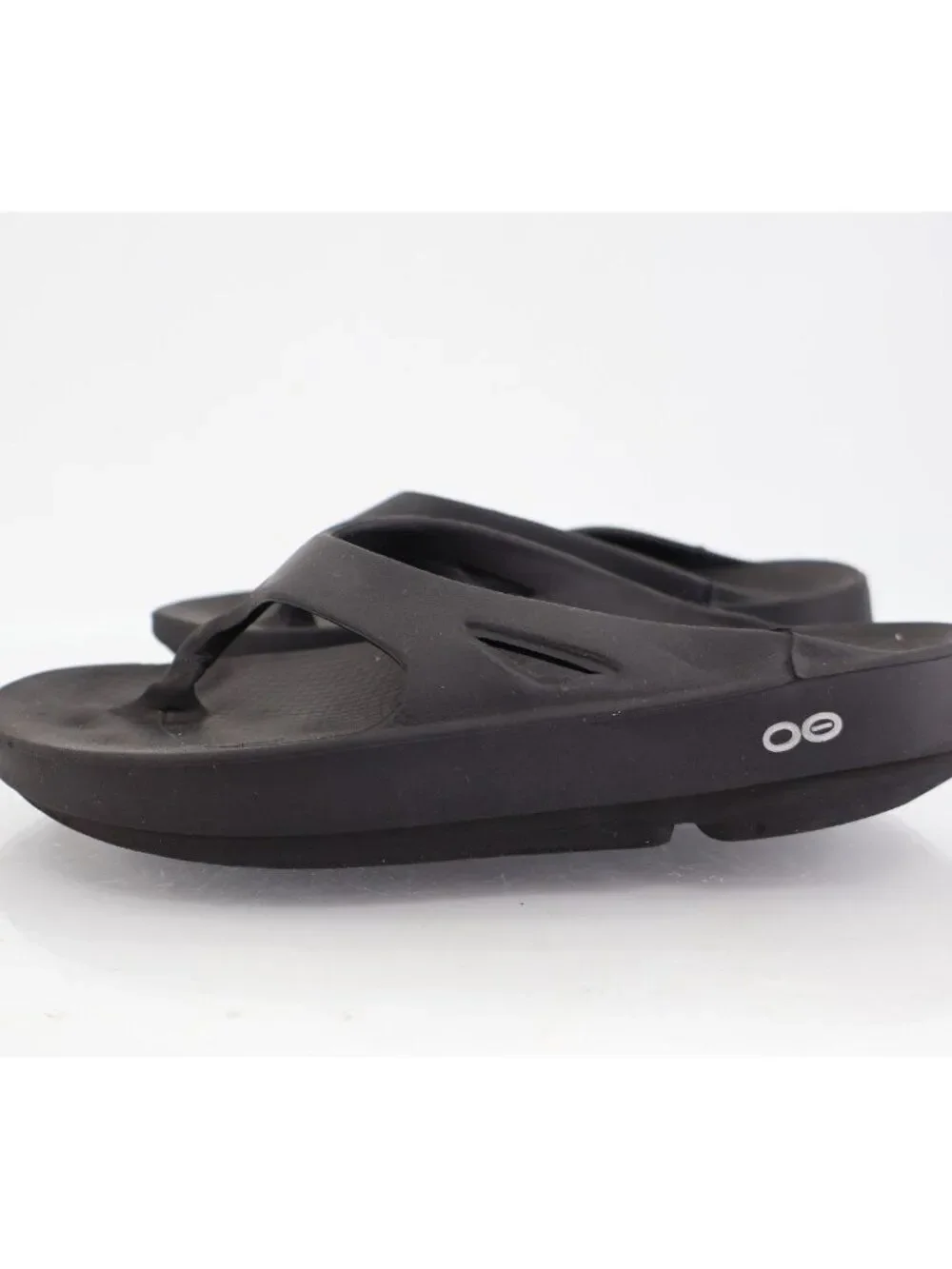 Oofos Womens OOriginal Sandal Size 8 Black Thong Slide Sport Recovery Shoe Comfy